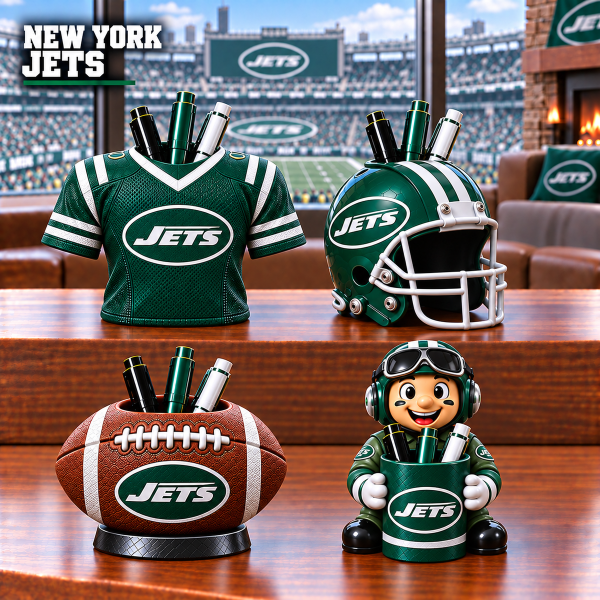 NYJ Collectible Pen Holder Set TMH
