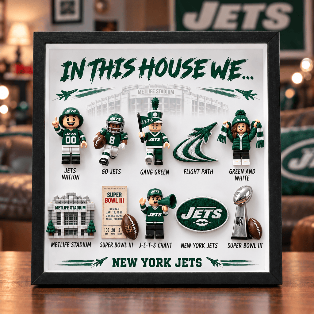 NYJ "In This House We…" 3D Fan Display Frame TMH