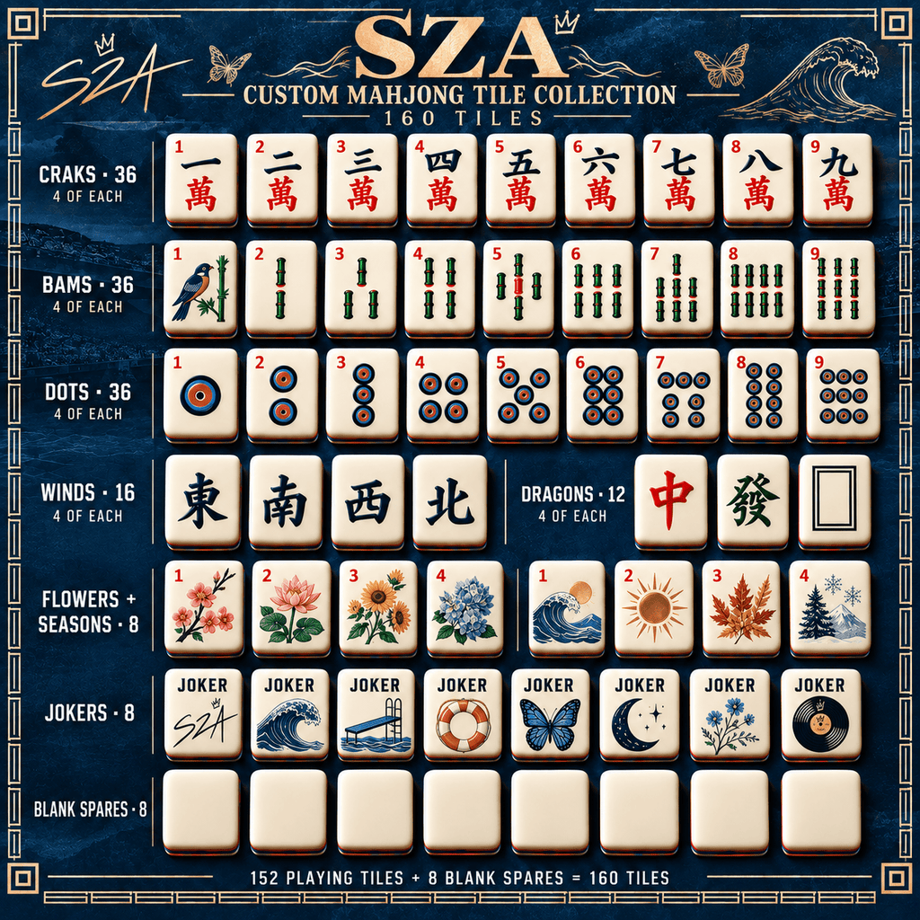 SZA Premium Mahjong Set – Game Night Edition PNPA