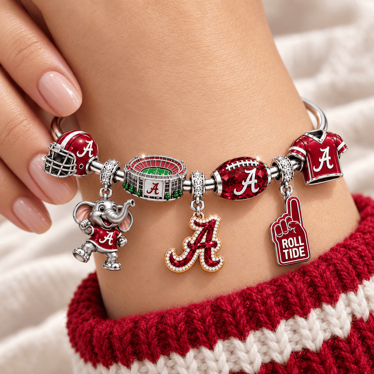 ACT Silver Charm Bracelet Set TMH