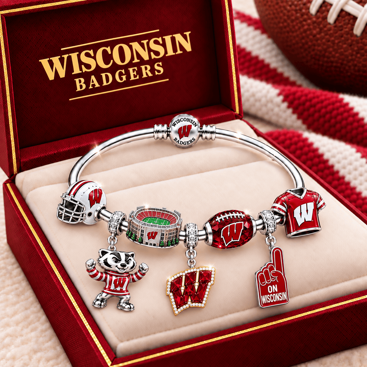 WBG Silver Charm Bracelet Set TMH