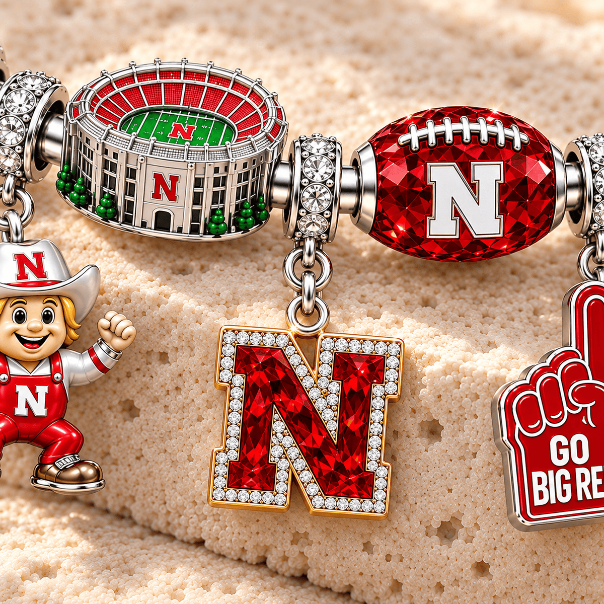 NCH Silver Charm Bracelet Set TMH
