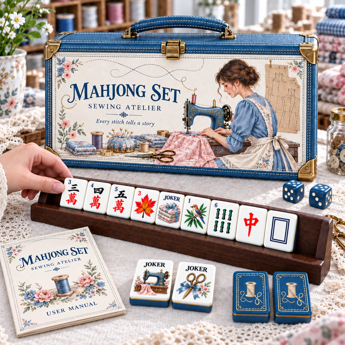 Premium SEW Mahjong Tiles Set PVNA