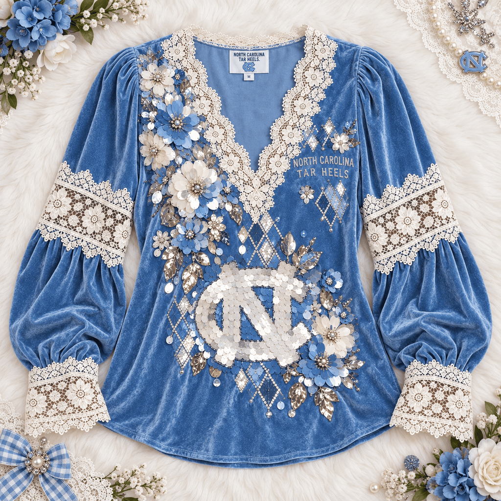 UNC Lace-Trimmed Women’s Blouse HTTT
