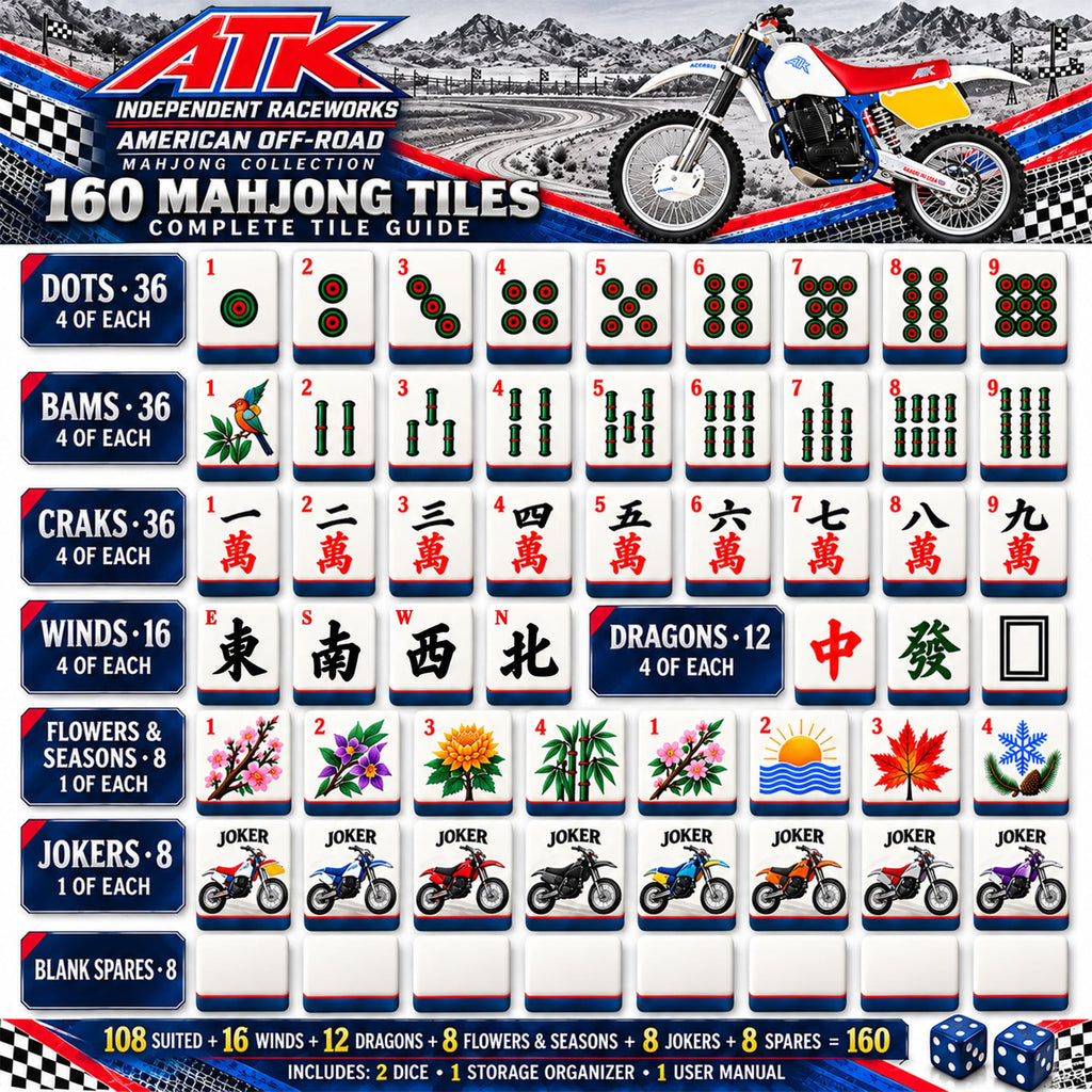 Premium ATK Mahjong Tiles Set PVNA